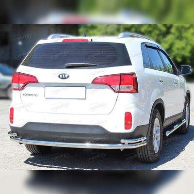 Защита заднего бампера (полноразмерная) 60 / 43 мм Kia Sorento 2012-2021