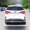 Защита заднего бампера (полноразмерная) 60 / 43 мм Kia Sorento 2012-2021