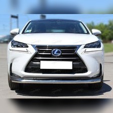 Дуга передняя по низу бампера (радиусная одинарная) 60 мм Lexus NX 2014-2021