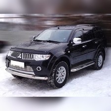 Пороги труба с алюминиевым листом 60 мм Mitsubishi Pajero Sport 2013-2016