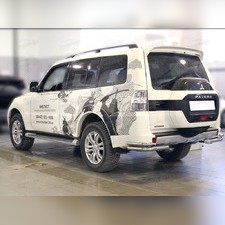 Защита заднего бампера "уголки" 60 / 43 мм Mitsubishi Pajero 2014-нв