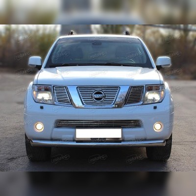 Дуга передняя по низу бампера (радиусная) 76 мм Nissan Pathfinder 2010-2014