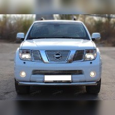 Дуга передняя по низу бампера (радиусная) 76 мм Nissan Pathfinder 2010-2014