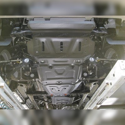 Защита радиатора, картера, кпп и раздаточной коробки Toyota Hilux 2015 - нв (сталь 2 мм)