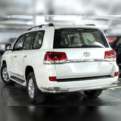 Защита заднего бампера "волна" 76 / 53 мм Toyota Land Cruiser 200 2015-2021