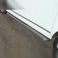 Пороги с площадкой (нержавеющий лист) 42,4 мм Volkswagen T6 Caravelle 2015-нв