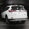 Защита заднего бампера (радиусная) 53 / 43 Toyota RAV 4 2015-2019
