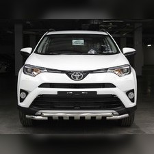 Защита переднего бампера (с защитными лепестками) 53 мм Toyota RAV 4 2015-2019