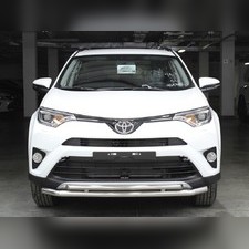 Защита переднего бампера (радиусная двойная) 53 / 43 мм Toyota RAV 4 2015-2019