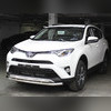 Защита переднего бампера (радиусная двойная) 53 / 43 мм Toyota RAV 4 2015-2019