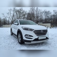 Защита переднего бампера (двойная) 60.3/42.4 мм