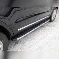 Пороги алюминиевые с пластиковой накладкой 1920 мм Ford Explorer 2015-2017