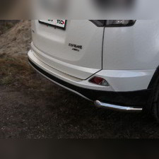Накладка на задний бампер (лист шлифованный) Toyota RAV 4 2015-2019