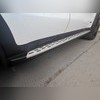 Пороги, подножки, ступени Kia Sportage 2016-2020 (копия оригинала - OEM Style)