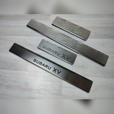 Накладки на пороги "Premium" Subaru XV 2017-нв