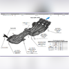 Защита картера двигателя, кпп и рк Toyota Land Cruiser 200 2015-2021 (композит 10 мм) из 2х частей
