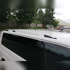 Рейлинги алюминиевые на Volkswagen T6 Multivan 2015 - нв (короткая база, серебристые)