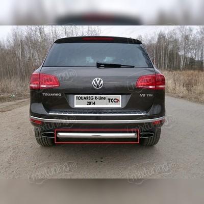 Защита заднего бампера 60,3 мм Volkswagen Touareg R-Line 2014-2018