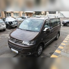 Рейлинги алюминиевые на Volkswagen T6 Caravelle 2015-2019 (длинная база, серебристые)